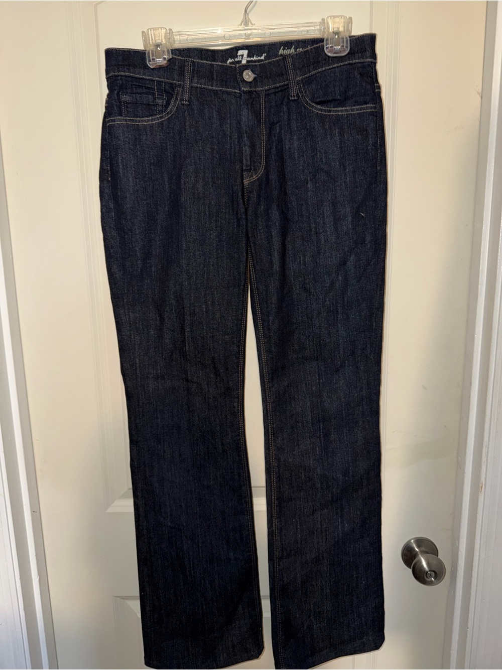 7 for All Mankind Women's High Waist Dark Wash Bootcut Jeans Size 29 EUC